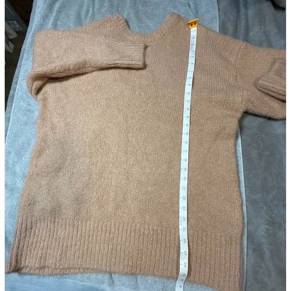 NWT Zara Women Tan Brown Open Back Long Sleeve Sweater Mini‎ Dress Size Small - Image 4