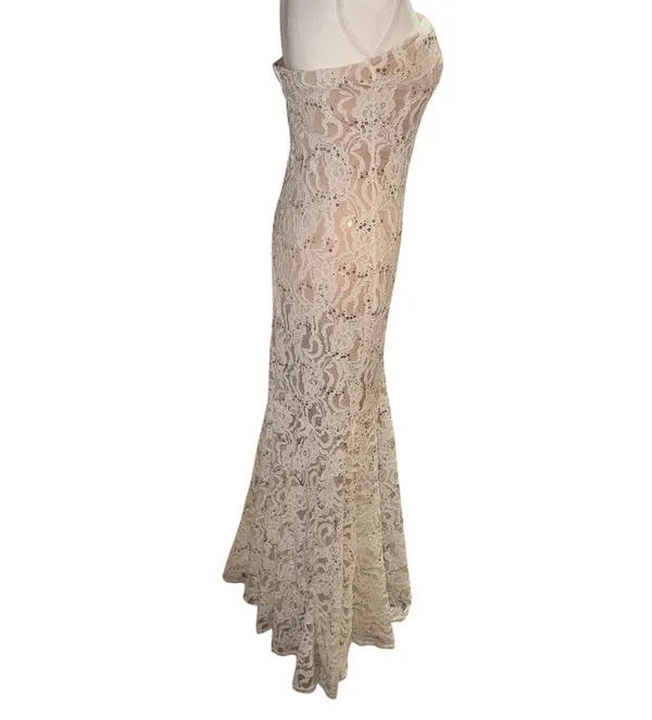 Jump Strapless lace & sparkle mermaid gown - Image 2