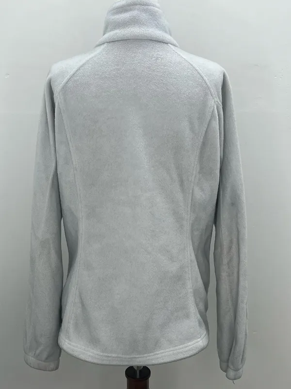 Columbia Sportswear Womens Gray Fleece Full Zip Active Outdoors Jacket Medium - Image 4