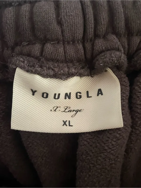 YOUNGLA 203 Zen Joggers Brown Wash Floral Hummingbird XL - Image 3
