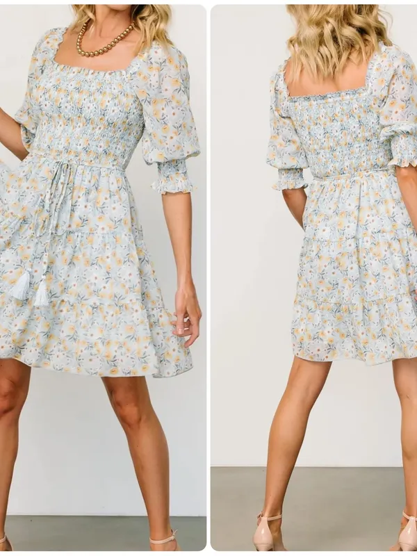 Baltic Born Azlyn Smocked Floral Short Dress - Image 2