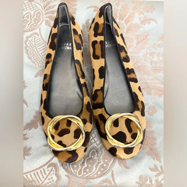 Stuart Weitzman Oh My Leopard Print Ballet Flat Size 5 - Image 2