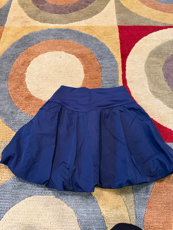NWT Offline By Aerie Bubble Hem Mini Skort Navy Blue Size Small - Image 5