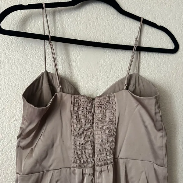 Abercrombie & Fitch The A&F Camille Midi Dress in Taupe Size Small - Image 8