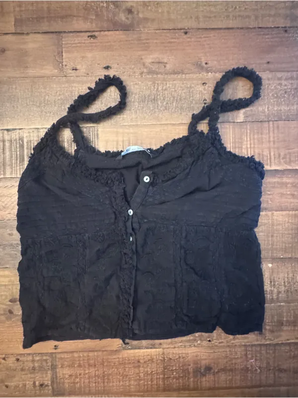ZARA Cropped Button Camisole - Image 3