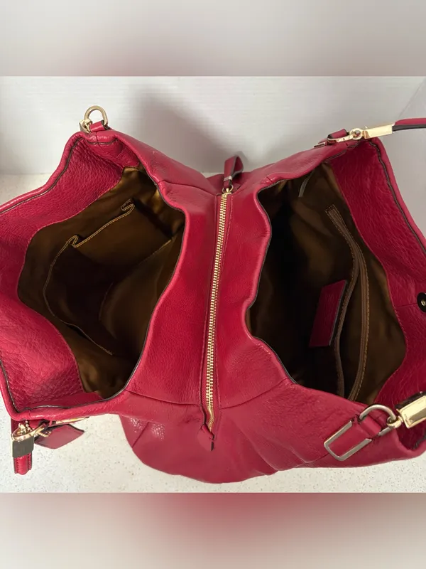 Coach Madison Phoebe Pebbled Leather Red - Image 8