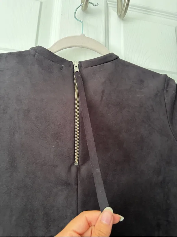 Zara Black Suede Mini Dress - Image 4