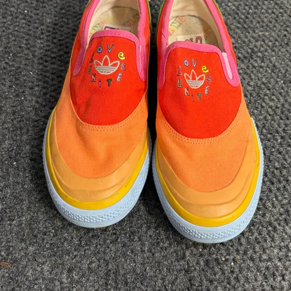 Adidas Love Unites Nizza Slip-On Pride Rainbow Sneakers GW2421 Mens 5 Womens 6 - Image 2