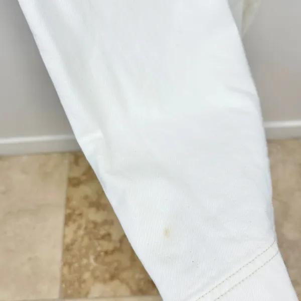 Madewell Denim Scoopneck Midi Dress Pure White Wash A Line Minimalist Small NWT - Image 14