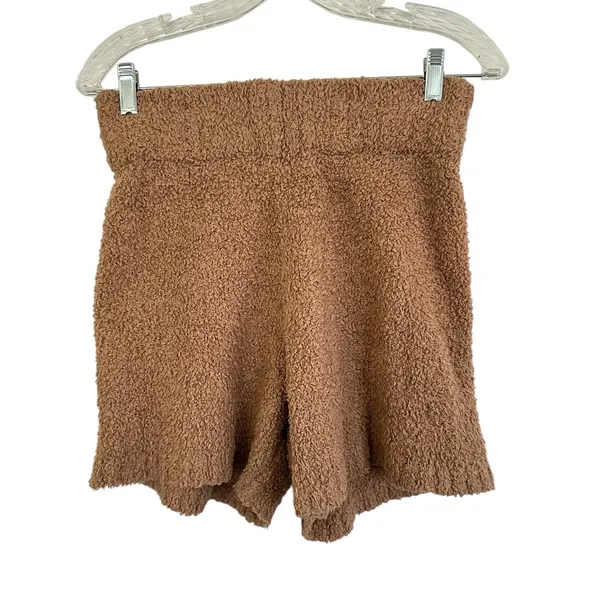 SKIMS Cozy Knit high-waisted boucle shorts caramel size S/M - Image 2