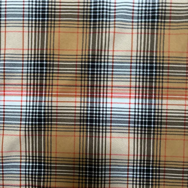 Jolie & Joy Beige, Red, White, and Black Plaid Pinafore Mini Overall Dress - Image 2