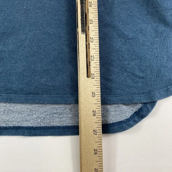 The North Face Hoodie Womens Medium Blue Oversized‎ Pullover Cotton Long Sleeve - Image 8