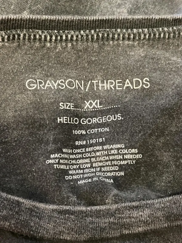 Grayson Threads Tee Shirt Womens 2XL Black Midnight Magic Graphic Crop Pullover - Image 6