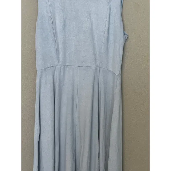 altard state baby blue sleeveless fit and flare dress size medium - Image 2