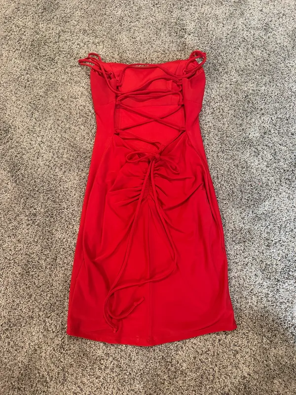 Windsor Mini Dress Red  - Image 4
