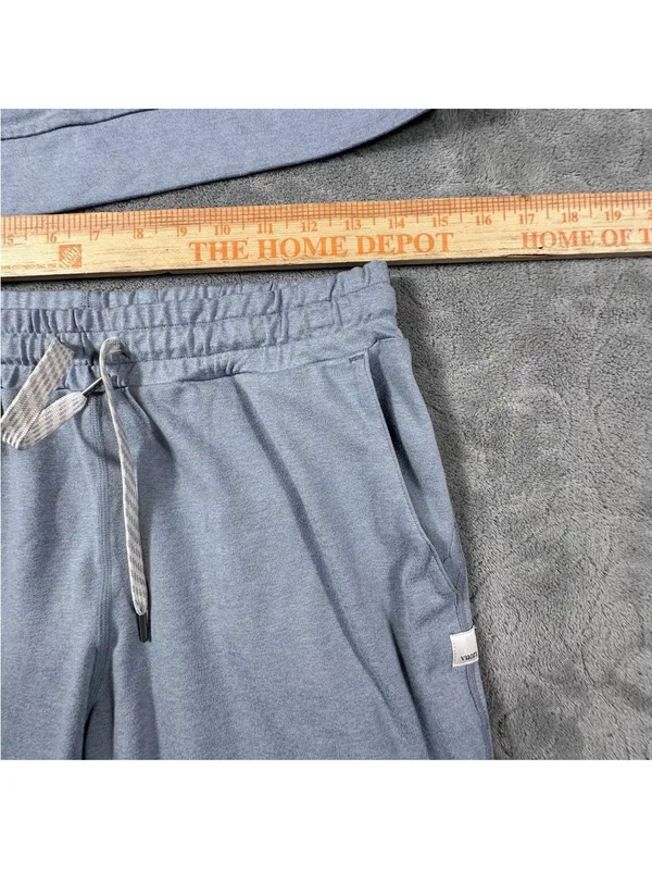 Vuori Halo Performance Hoodie and Jogger Set Women XS Blue Gray Yoga Lounge - Image 6