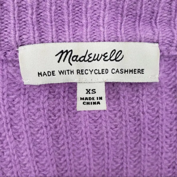 Madewell (re)sourced Cashmere Ribbed Henley Sweater - Image 6