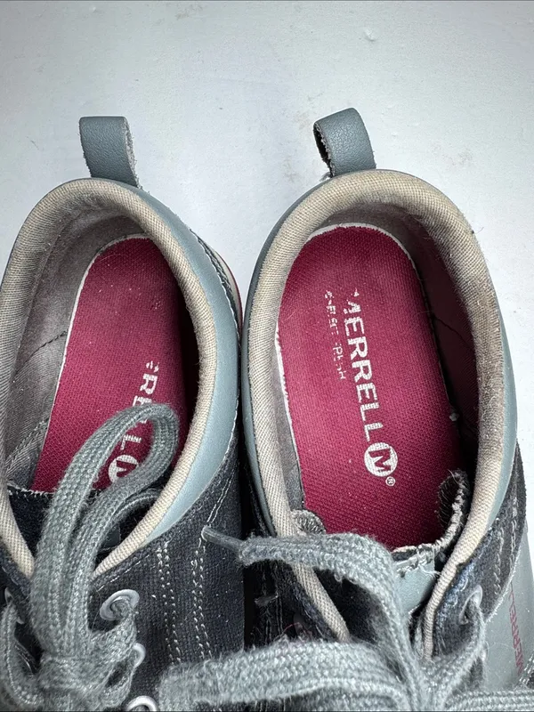 Merrell Rant Fashion low top Sneaker Black Gray Canvas Leather 8 casual gorpcore - Image 5