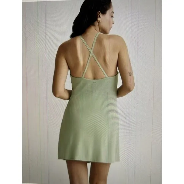 Madewell Flex Fitness Dress w/Built in Shorts Tennis Pickle Ball Green Size S - Image 3