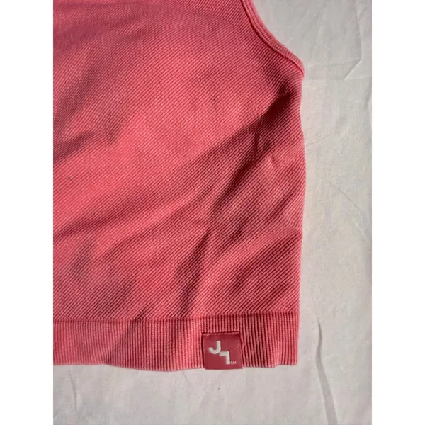 JoyLab Pink coral Seamless Cropped Tank Top High Neck Racerback Mesh Small NEW - Image 2