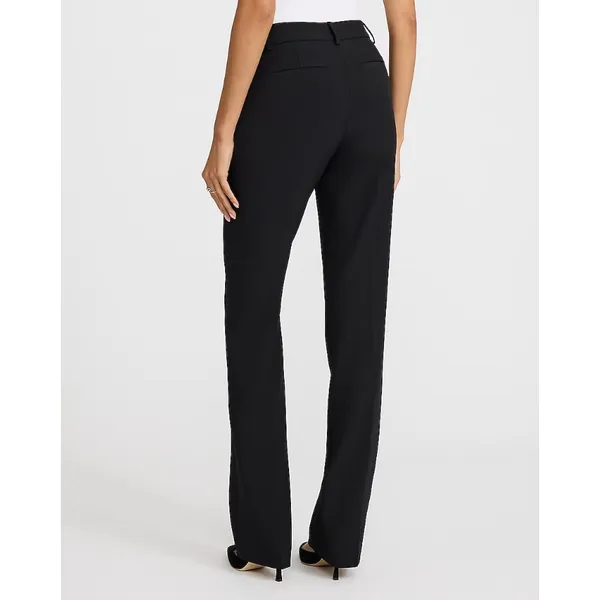 Express 'Editor' Mid-Rise Boot Cut Dress Pant in Black Twill Size 6 Regular - Image 2