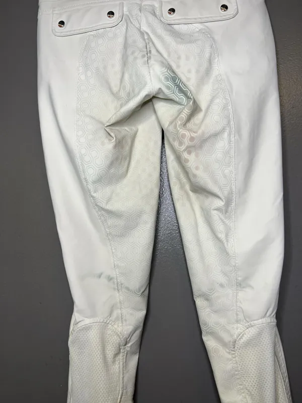 Ariat Pro Series Pants Womens 22R White Riding Breeches Ankle Grip Stretch - Image 7