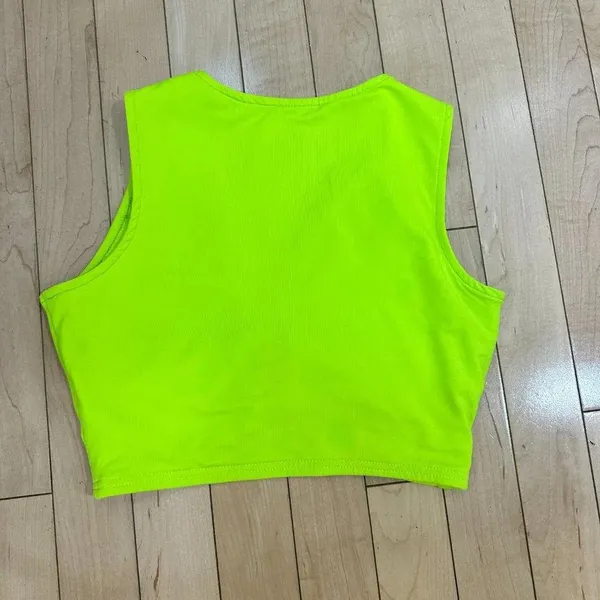 AEVZIV Sexy Crop Tops Sleeveless Deep V Neck Workout Tops Plunge Ring - small - Image 5