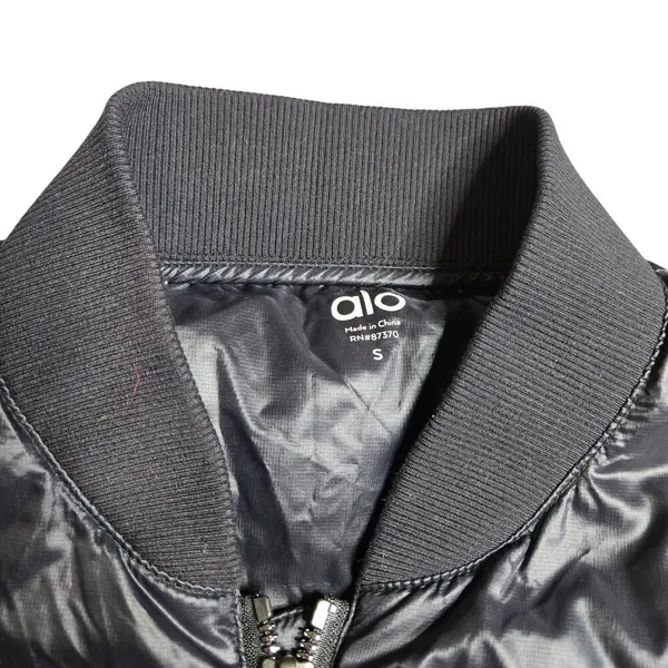 Alo‎ Off Duty Black Women's Bomber Jacket Size: S - Image 5