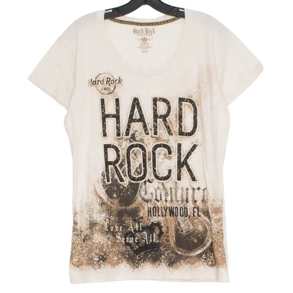 Hard Rock Couture Vintage Y2K Graphic Tee Grunge Biker Festival Juniors XXL Top - Image 5