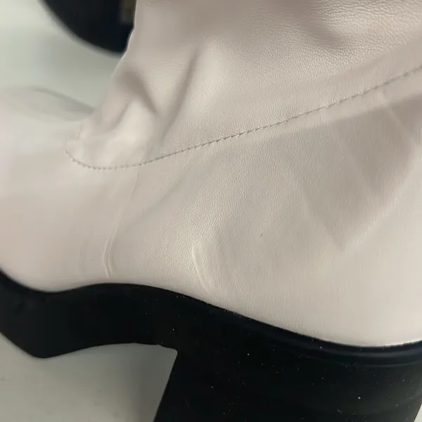 Steve Madden sz8 white Klayton lug sole ankle boot booties mid platform boot 90s - Image 7
