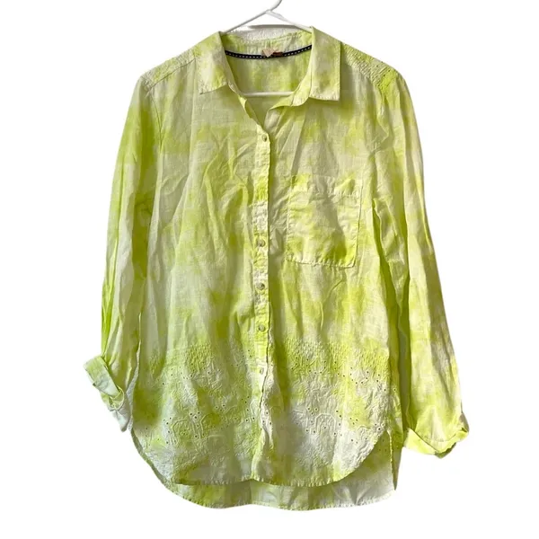 Anthropologie Pilcro The Cate‎ Classic Buttondown Collar Long Sleeve Shirt M - Image 7