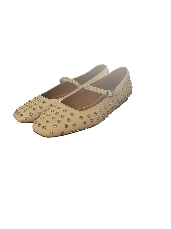 Ellidy Ballet Flat Studded Mary Jane embellished white leather Lolita glam - Image 10