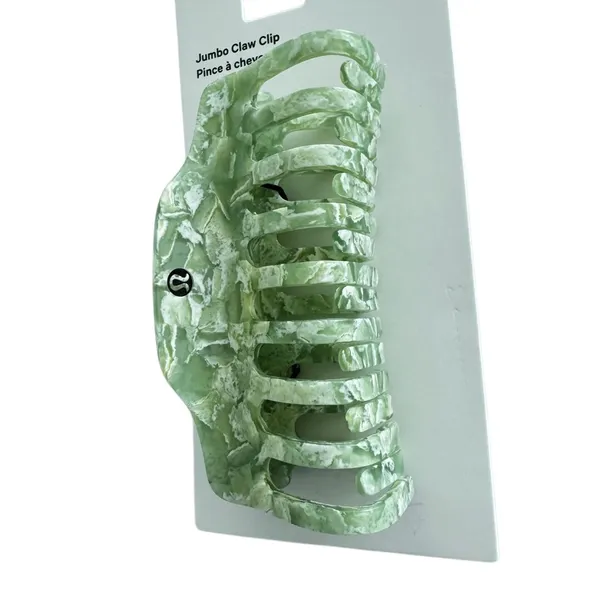 Lululemon Jumbo Claw Clip Willow Leaf/Matcha Magic - Image 8