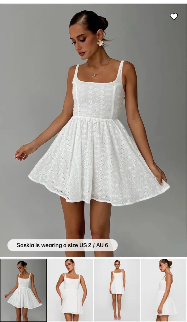 Princess Polly Dress White Mini - Image 2