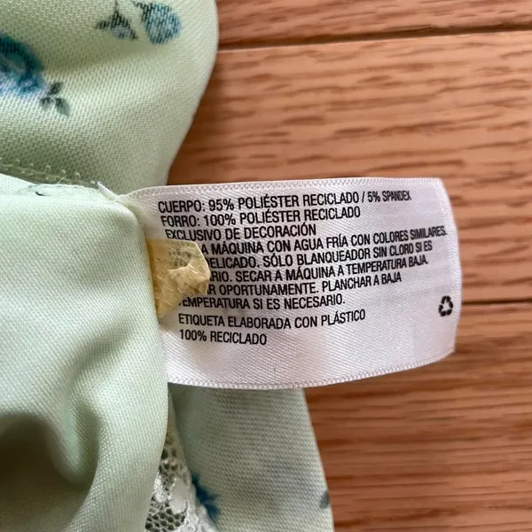 Wild Fable Floral Lace Cami Babydoll Slip Dress Medium Green Floral Coquette Cottagecore - Image 8