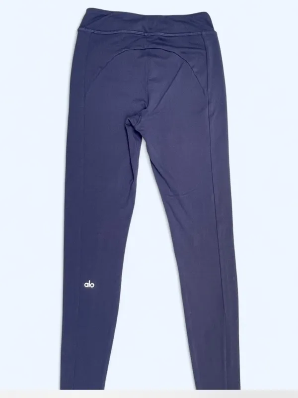 ALO Yoga Navy Mid Rise Performance Leggings Pilates Gym Training Outdoor XXS - Image 2