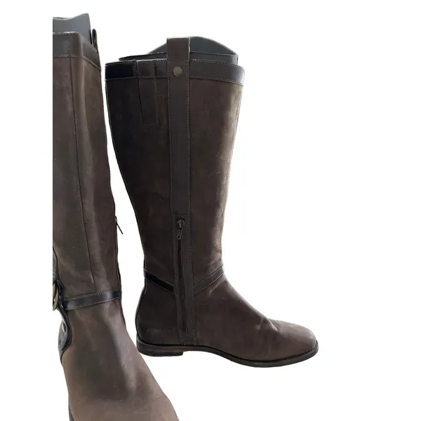 Cole Haan brown leather harness pull on knee high boots size‎ 8.5 - Image 4