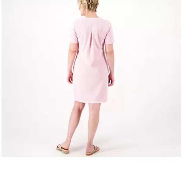 Isaac Mizrahi Live! Regular Knit‎ Seersucker Short Sleeve Dress - Image 3