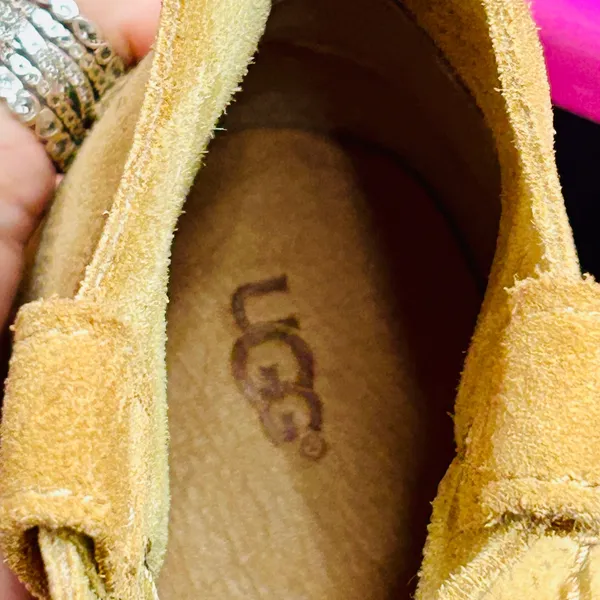 UGG Classic Unlined Mini Perf Tan Suede Ankle Boots 1016852 Size 7‎ Womens - Image 6