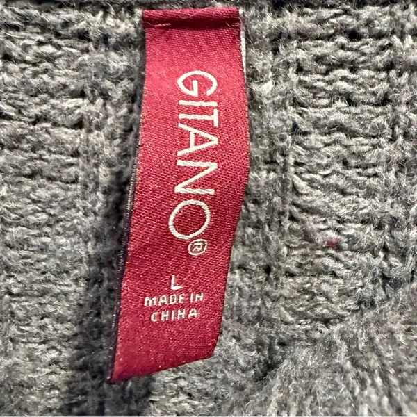 90s Y2K Gitano Light Gray Hooded Button-Up Women Cardigan Size L - Image 5