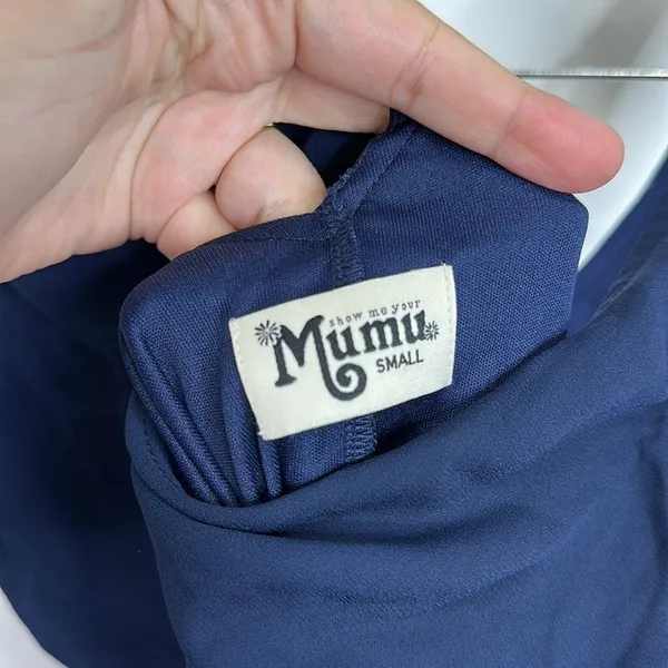 Show‎ Me Your Mumu Dress Small Navy Blue Kendall Maxi Bridesmaid Formal - Image 6