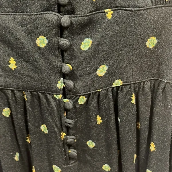 Free People love grows keyhole black button down playsuit romper - Image 4