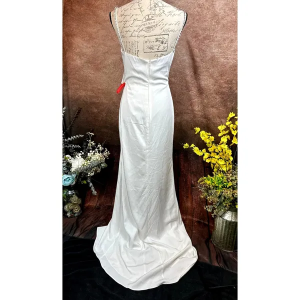 Mac Duggal Sweetheart Evening Gown w/Rhinestone Accents White 2 - Image 13