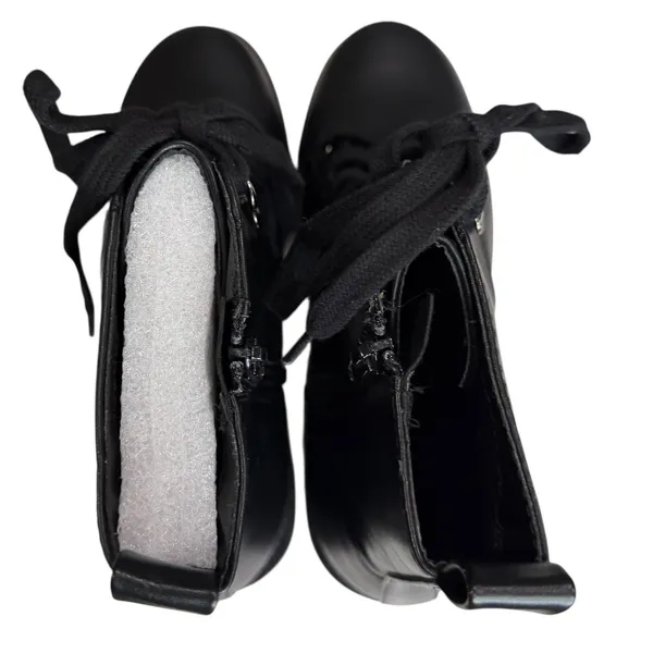 Soda Combat Ankle Boots Womens 8 Black Faux Leather Lace‎ Up Chunky Y2K Grunge - Image 6