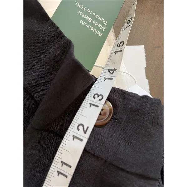 Halara High Waisted Cuffed Crop Pants Womens Size L Black New Flex - Image 7