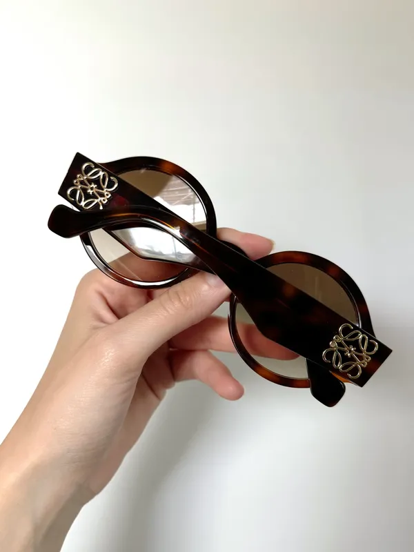 Loewe Story Round Frame Tortoiseshell Acetate Sunglasses - Image 6
