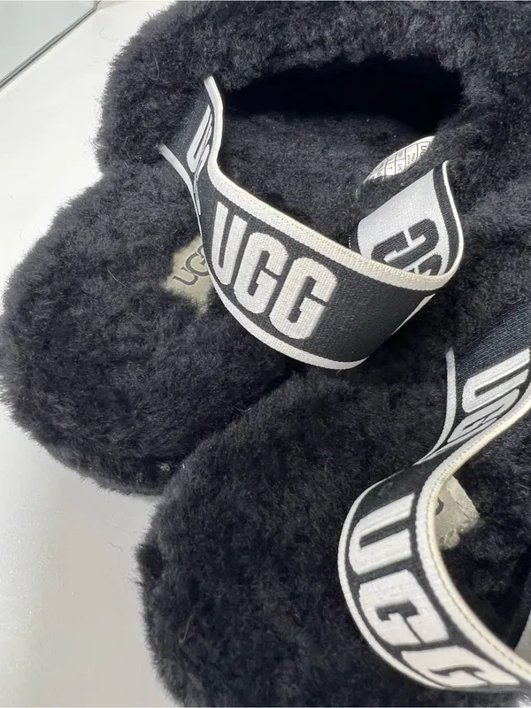 UGG black Fluff Yeah Slide Slippers size 9 - Image 9