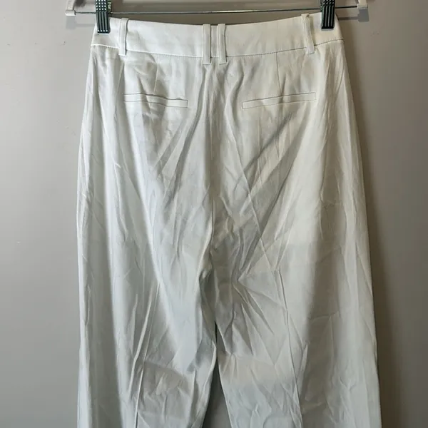 NWT J. Crew Tall linen-blend‎ wide-leg pant Minimalist Summer White Sz 0 BZ323 - Image 6
