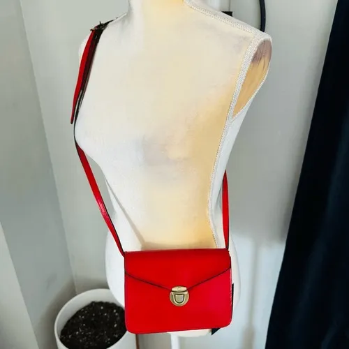 MASSIMO CASTELLO Tamonato Italian Leather Crossbody Bag Designer Luxury, Red NWT - Image 14