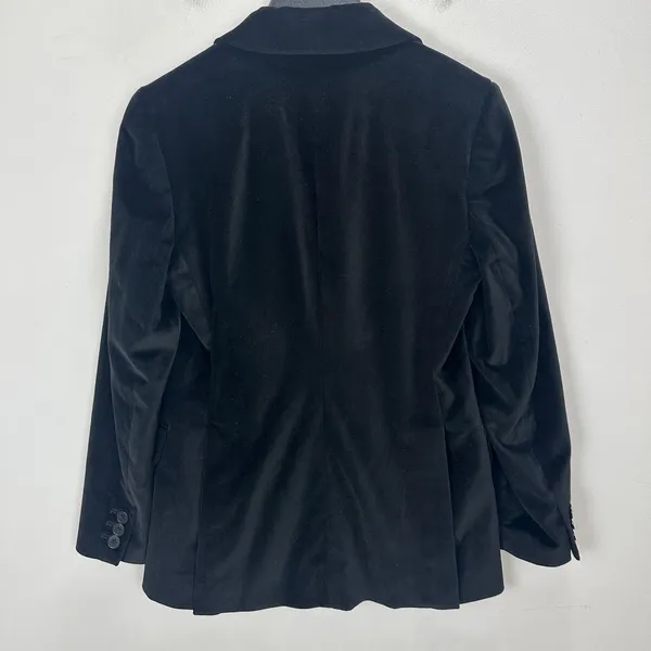 Madewell Peak-Lapel Double-Breasted Blazer in Velvet Classic Black XXS NWT - Image 11